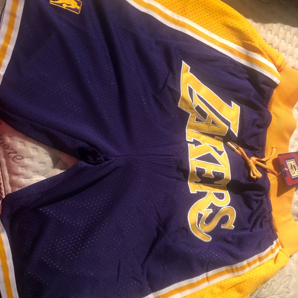 Lakers just don shorts